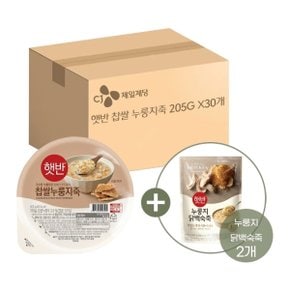 햇반 찹쌀 누룽지죽 205g x30개+누룽지닭백숙죽 280g x2개