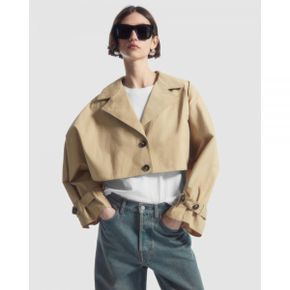 4819741 COS Cropped Hybrid Trench Coat - Beige Medium Dusty