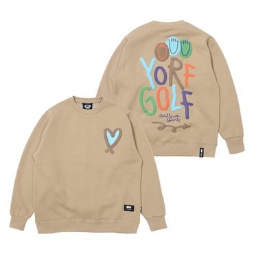 욜프 AW TAG CREWNECK BROWN 태그 크루넥 브라운