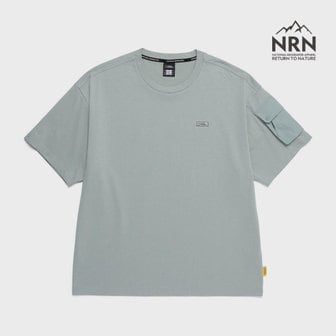 내셔널지오그래픽 [여주점] N252MTS110 NRN 소매 포켓 세미오버핏 반팔 티셔츠 KHAKI GREEN