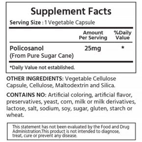 마이라이프 폴리코사놀 Policosanol 25mg 120야채캡슐