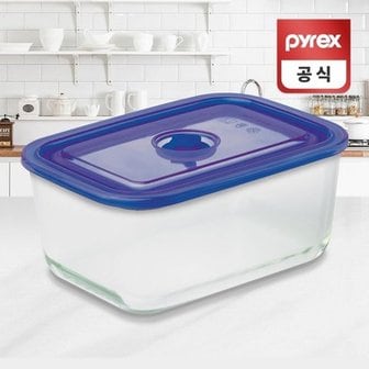  코렐 파이렉스 이지씰 블루 내열유리 사각용기 2990ml_WD7FD98