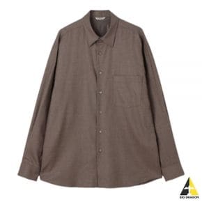 오라리 SUPER LIGHT WOOL SHIRT (A23AS01OS TOP BROWN) (슈퍼 라이트 울 셔츠)