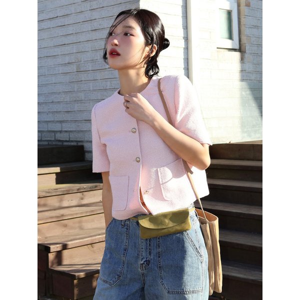 [리오더입고] 칼라리스 트위드 반팔자켓_RMJKF37S99