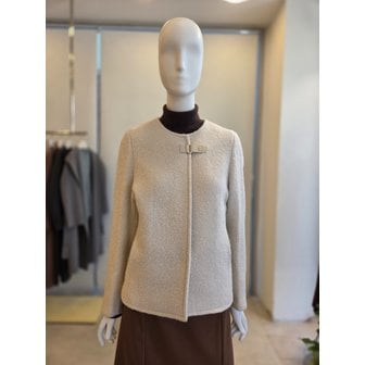 더아이잗 [여주점] [더 아이잗] 여성 알파카 블렌드 부클레 벨티드 재킷 (IRAA0JK028)