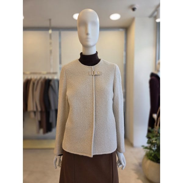 [여주점] [더 아이잗] 여성 알파카 블렌드 부클레 벨티드 재킷 (IRAA0JK028)