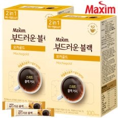 맥심 부드러운 블랙 모카골드 2in1 커피믹스 100T X2개 /설탕있는 커피