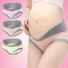 임산부 배색골반팬티 3종세트 빅사이즈 임부속옷_P400819723