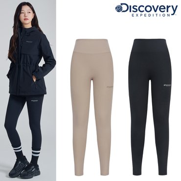 디스커버리 [24F/W] 디스커버리 DWLG41044 우먼스 여성 스몰로고 레깅스 데일리 여자 레깅스