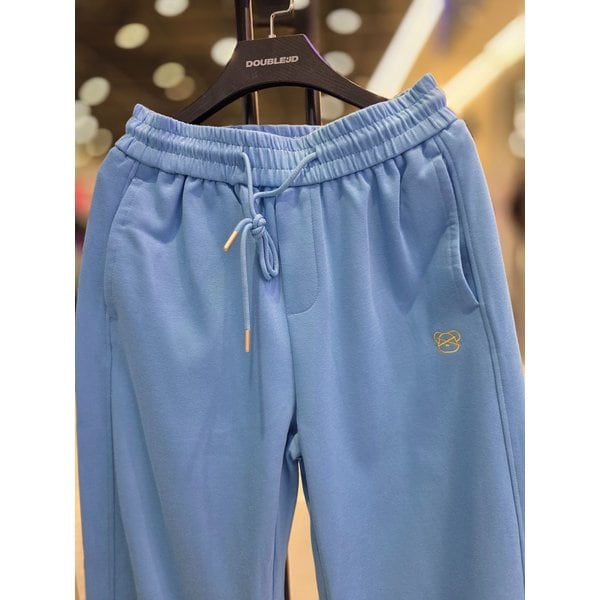 [시흥점] 베어자수 무지 세미와이드 스트링팬츠(남여공용)/JHZZ80418BL