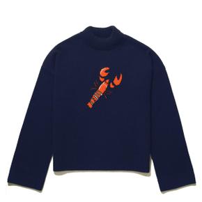 큘 THE LOUIE CREWNECK KNIT - NAVY