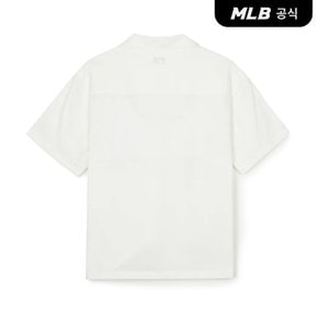 [코리아공식]다이아 모노그램 자가드 오픈카라 반팔 셔츠 NY (White)