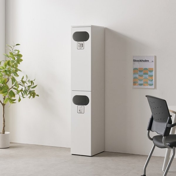 휴지통 수납장 분리수거장 2단 30cm P0000RNP (착불)