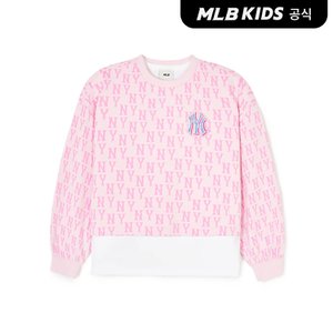 MLB키즈 (공식)24SS 모노티브 여아 맨투맨 NY (L.Pink) 7FMTMT241-50PKL