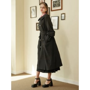 BK ROUND COLLAR TRENCH COAT