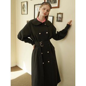 BK ROUND COLLAR TRENCH COAT