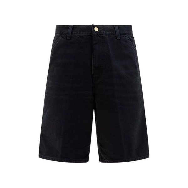 25SS 로고 패치 싱글니 릴렉스핏 숏팬츠 블랙 I034797 894O