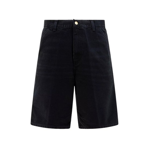 25SS 로고 패치 싱글니 릴렉스핏 숏팬츠 블랙 I034797 894O