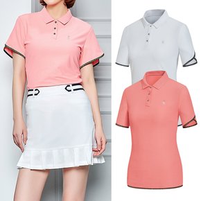 골프 여성 여름 반팔 카라 티셔츠 에리얼(여) BQT4916W