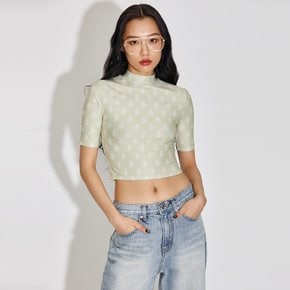 TG PRINTED MOCK S/S TOP_T216TP139