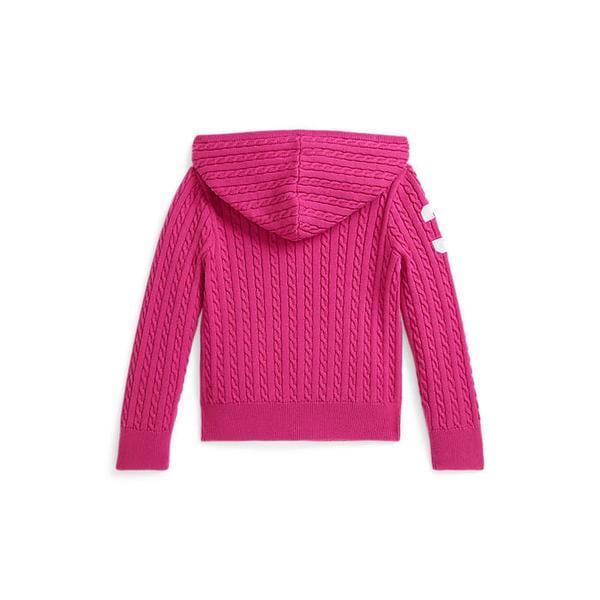 폴로 키즈 여아 2-6세 빅 포니 미니 케이블 풀 지퍼 후디(CWPOSWER6820580650)