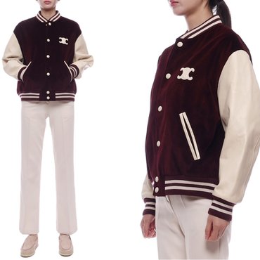 셀린느 25SS 여성 트리옹프 코듀로이 테디 재킷 (RV05I032D 28EZ 25S)