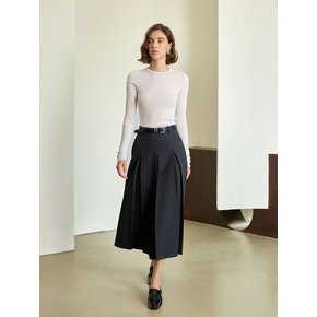 YY_A-line commuter pleated skirt