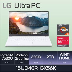 LG전자 2023 울트라PC 15UD40R-GX56K (WIN11HOME/SSD2TB/RAM32GB)