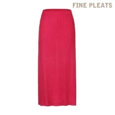 [FINE PLEATS] 피네 플리츠 베이직 롱 스커트 핫 핑크