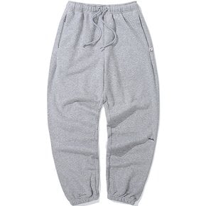 CU CLASSIC LOGO LOOSE-FIT FLEECE SWEATPANTS M그레이