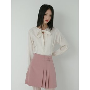 RIBBON TIE LACE DART BLOUSE_IVORY