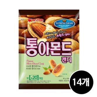 NS홈쇼핑 오리온 통아몬드 캔디, 90g, 14개[34280556]