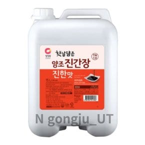 청정원 햇살담은 대용량 진한맛 양조 진간장 15L 1개