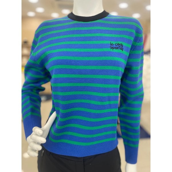 [여주점] 여성 스트라이프 라운드 스웨터 GQ122LKP12 TBLU