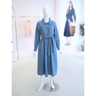 올리브데올리브 [여주점] 여성 벨티드 데님 셔츠형 원피스 YJ6SO800