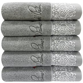 5장 아놀드파머 디자인수건 럭셔리 190g 회색 연회색 고중량 순면 국산 세면 타올 --  2세트 구매시 사은품