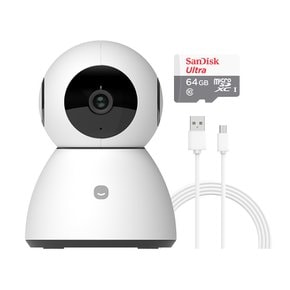 (세트)스마트 CCTV 홈카메라 500만 화소 5MP PRO+ G2 & 3m케이블 & 64G SD카드