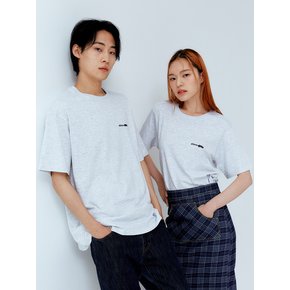 유니섹스 이모지 반팔티 멜란지그레이