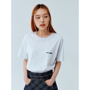 유니섹스 이모지 반팔티 멜란지그레이