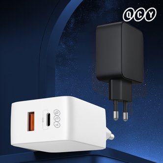 QCY GaN PD 65W 고속충전기 C타입 USB 2포트 맥북 아이패드 노트북 고속충전