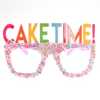 파티공구 케익타임안경 핑크 생일 축하 파티 벌스데이 소품 용품 데코 케이크 머핀 모양 특이한 선글라스