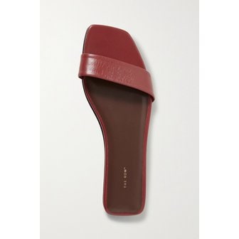 더로우 Chocolate Leather Slides 레드