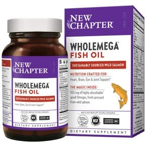 3X  뉴챕터  Wholemega  Whole  Fish  Oil  1000  mg  120  소프트젤