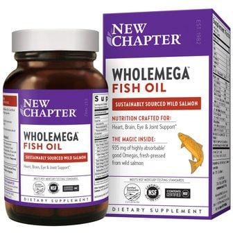  3X  뉴챕터  Wholemega  Whole  Fish  Oil  1000  mg  120  소프트젤