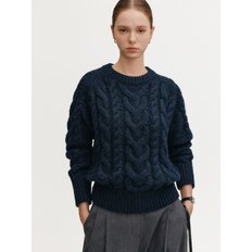 그레이디스 케이블 울 니트_네이비 / GLADYS CABLE WOOL KNIT_NAVY