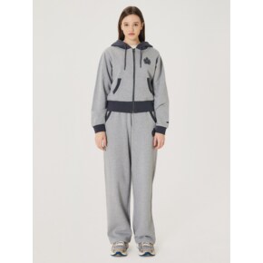 (W) TWO WAY SET-UP SWEAT PANTS GREY