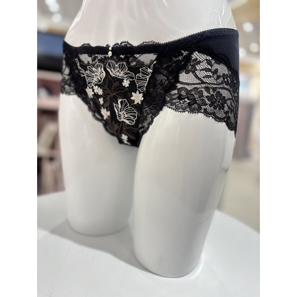 [여주점] 와코루 살루트 튤레이스 백레이스 망사 팬티 [DPT0438A] BK