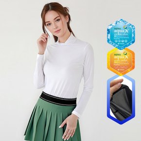 여성 골프 이너웨어 냉감 쿨링 UV 자외선차단 기능성 티셔츠 라운드 긴팔