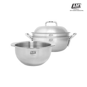316Ti  스텐 2종 세트 (믹싱볼&타공세트 25cm + 24cm 파티웍)