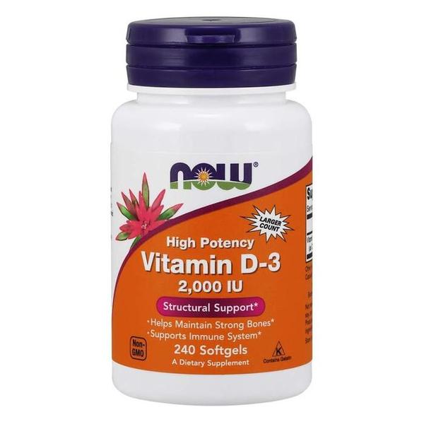 비타민 D3 50 mcg 2000 IU 240 소프트젤 나우 푸드